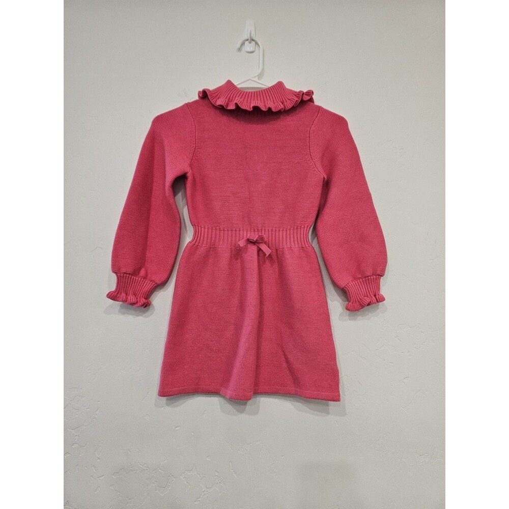JANIE & JACK Girls Barbie Pink Sweater Dress Knit Long Sleeve Size 8